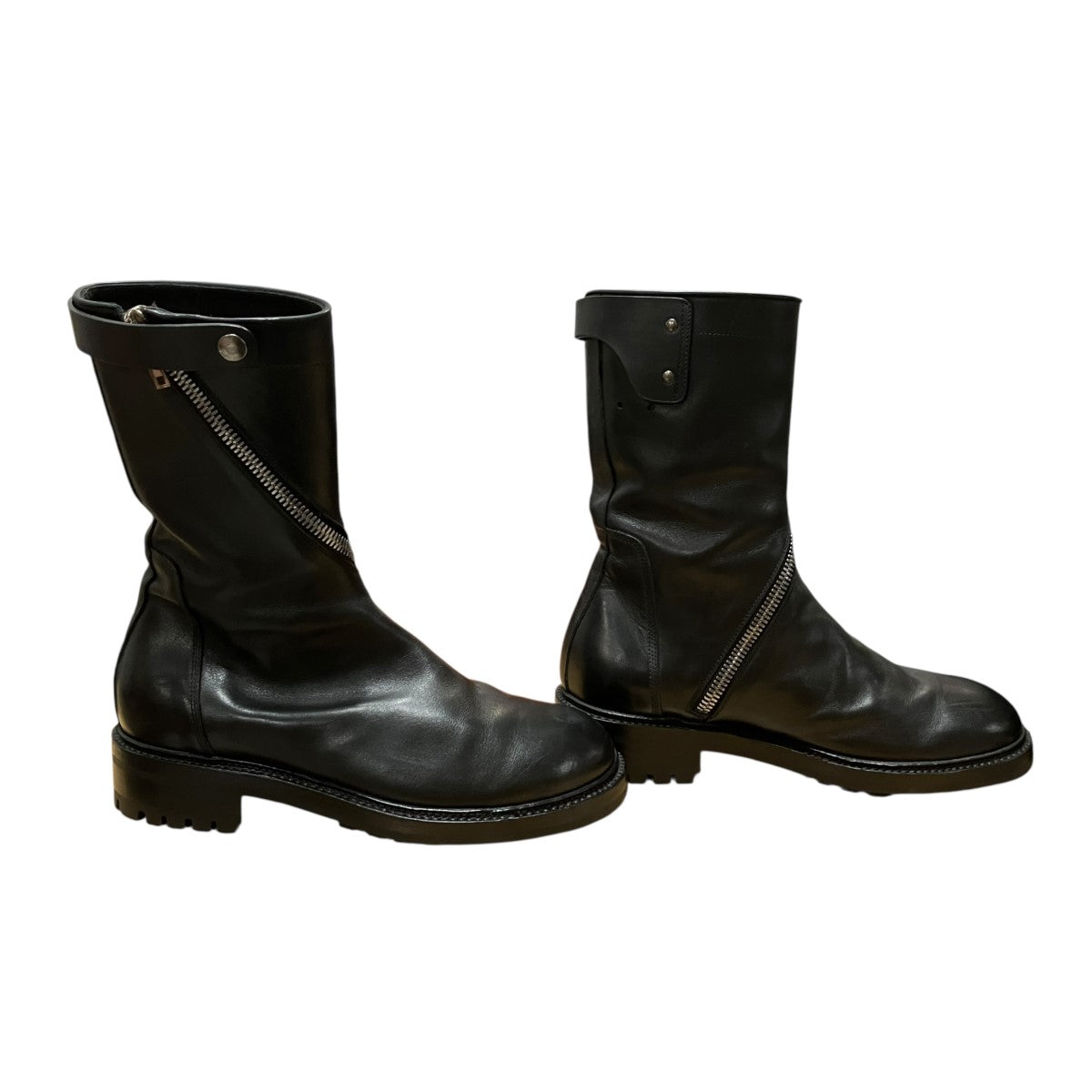RICK OWENS(リックオウエンス) スパイラルジップブーツ ブラック
