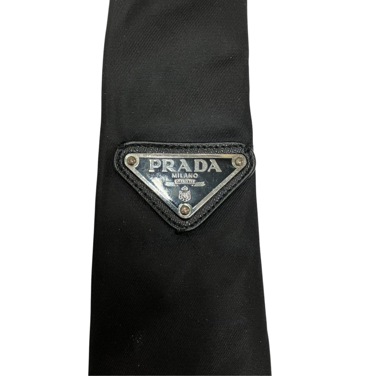 PRADA(プラダ) トライアングルプレート ネクタイ UCR77 ブラック
