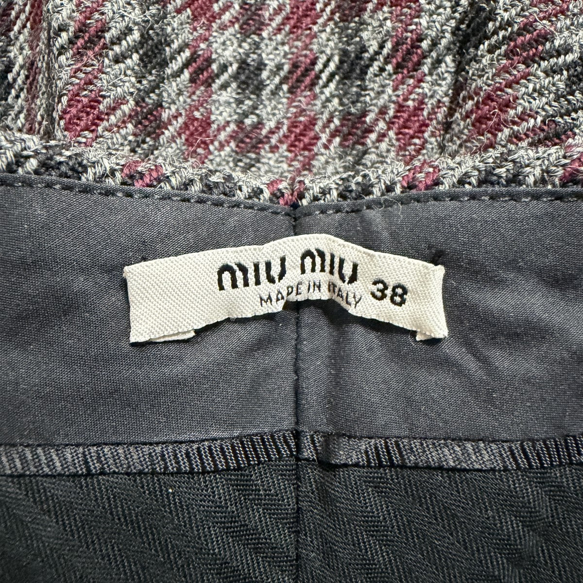 MIU MIU(ミュウミュウ) チェックショートパンツ ショーツ MP1095 バー