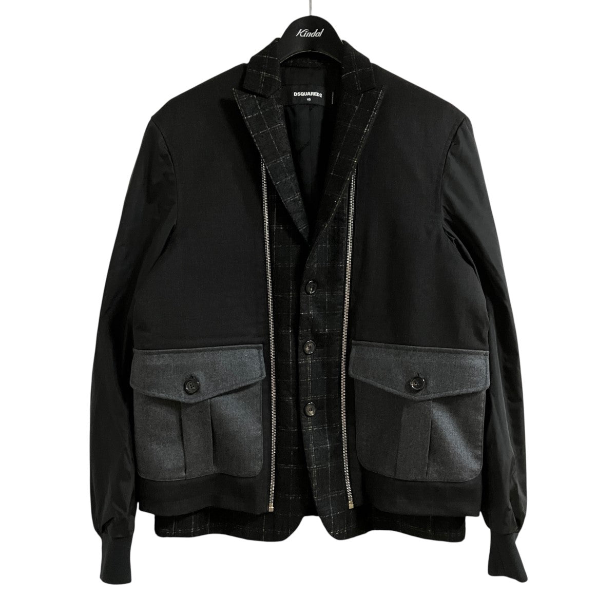 ジャケット・アウター DSQUARED2 DSQUARED2(ディースクエアード) ジップデザインテーラードジャケット