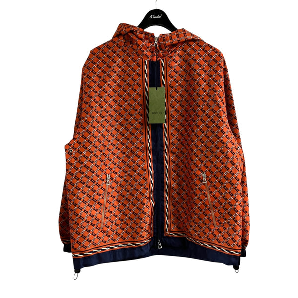 GUCCI(グッチ) ジオメトリックGプリントフーデッドジャケット 740566