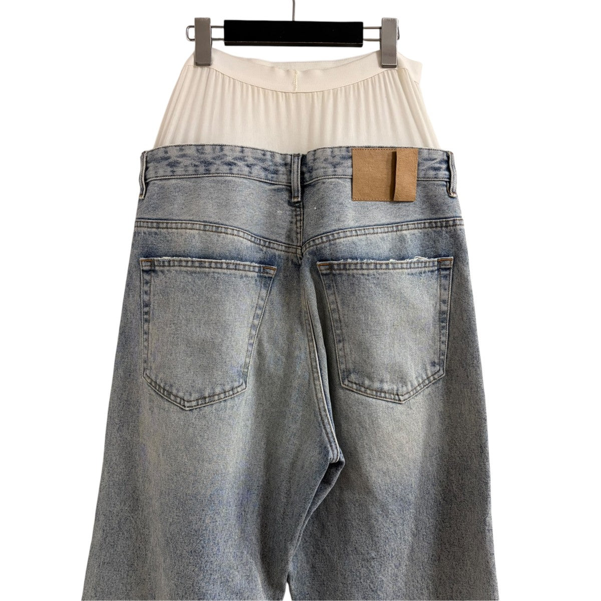 レイヤードデニムパンツ