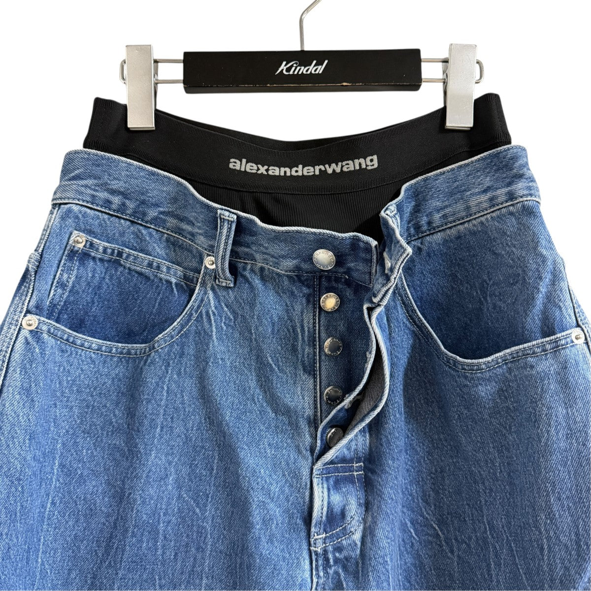レイヤードデニムパンツ