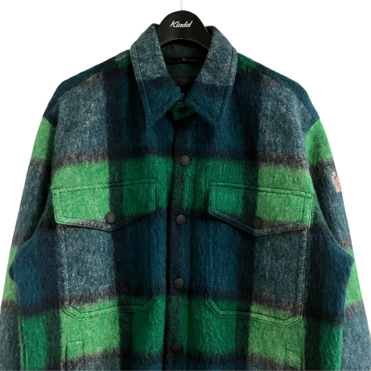 MONCLER ウェイアー ウールチェックシャツジャケット 古着・中古-2枚目のアイテム画像