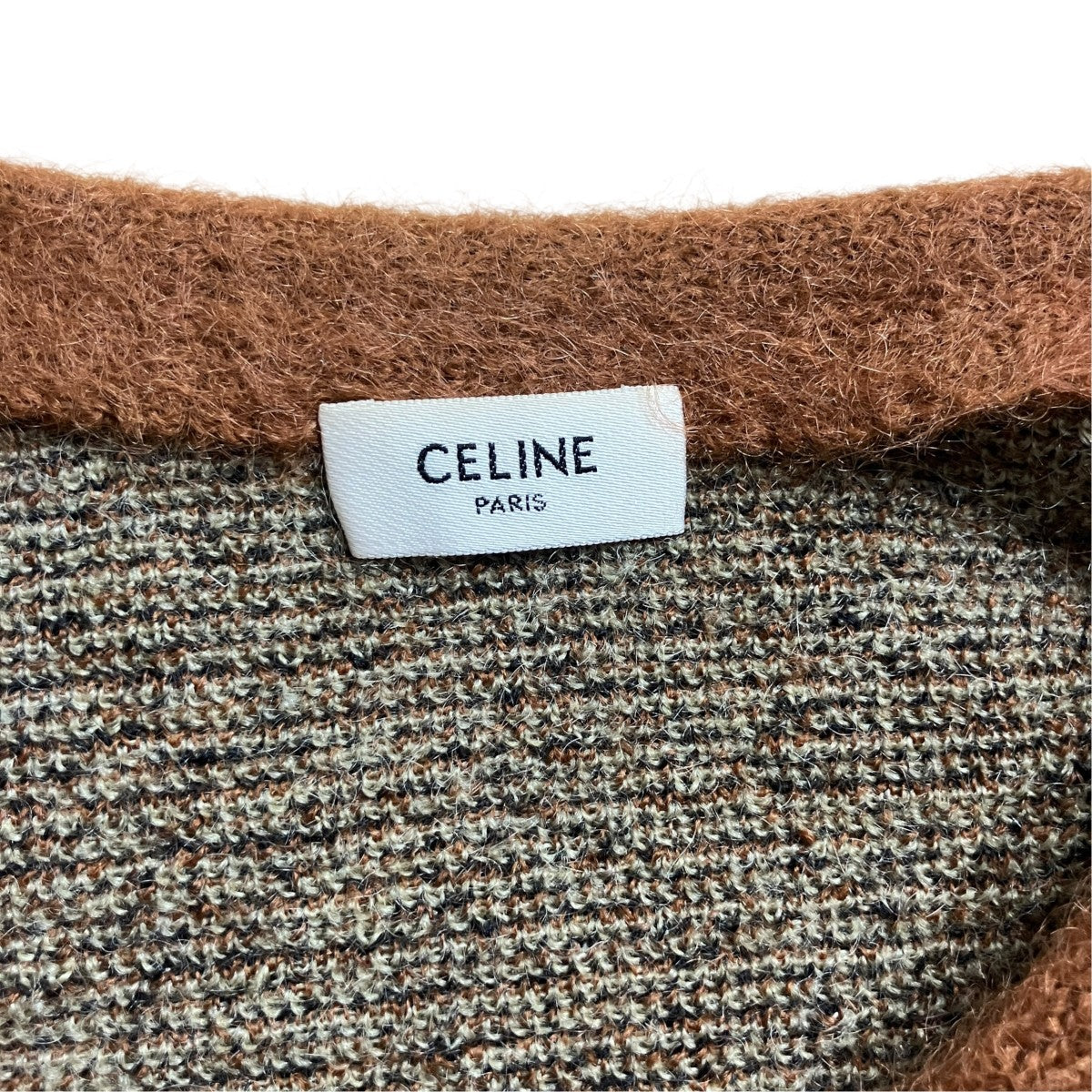 CELINE ビジューボタンブラッシュドモヘアカーディガン 古着・中古-5枚目のアイテム画像
