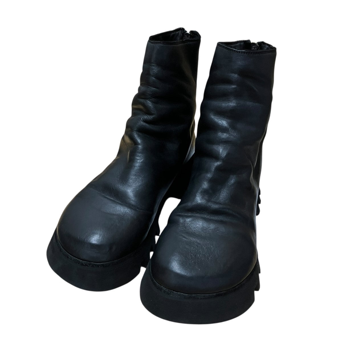 GUIDI ホースフルグレインバックジップアンクルブーツ 古着・中古-1枚目のアイテム画像