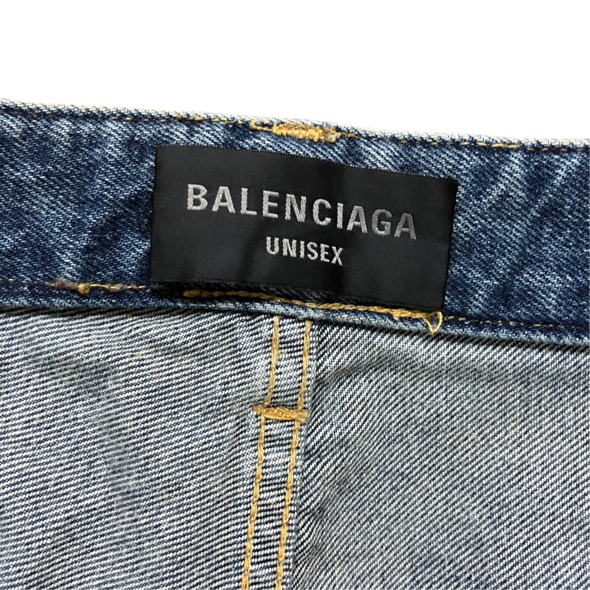 ダメージ加工バギーデニムパンツ