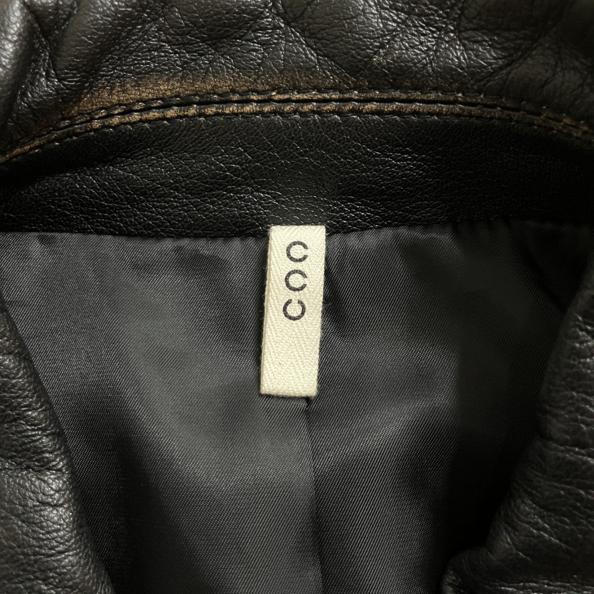 CCU×EDIFICE ラムレザージップアップブルゾン 古着・中古-5枚目のアイテム画像
