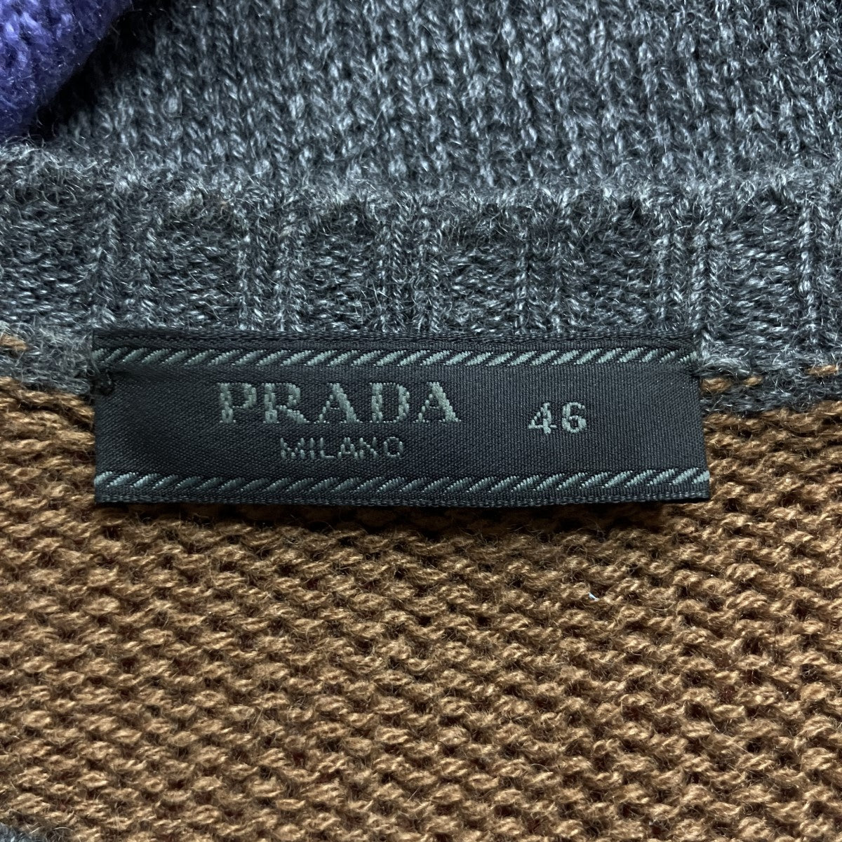 PRADA カシミヤボーダーニット 古着・中古-5枚目のアイテム画像