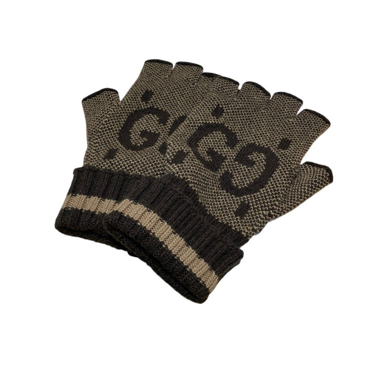 GUCCI GGグラフィックフィンガーレスグローブ 古着・中古-1枚目のアイテム画像
