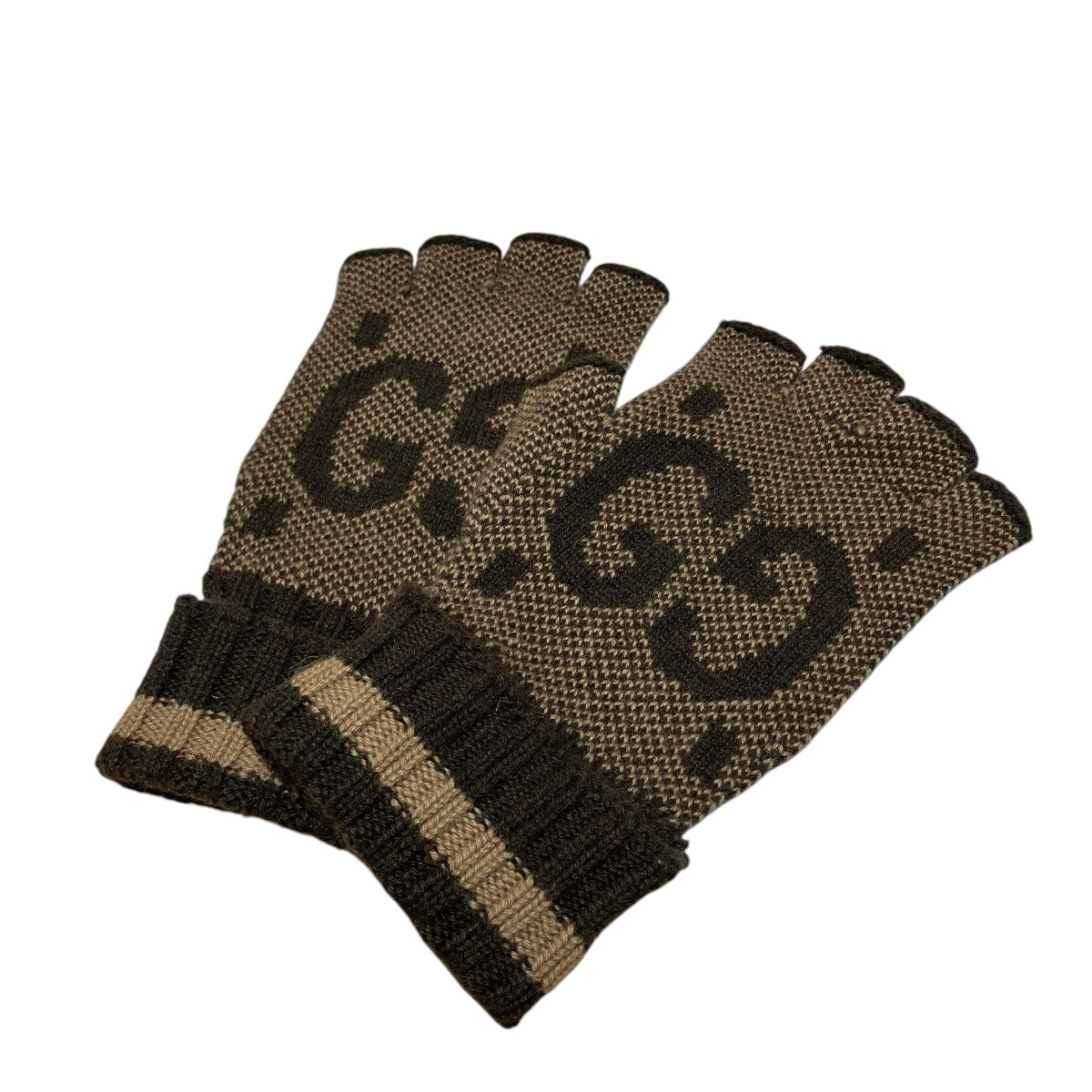 GUCCI GGグラフィックフィンガーレスグローブ 古着・中古-1枚目のアイテム画像