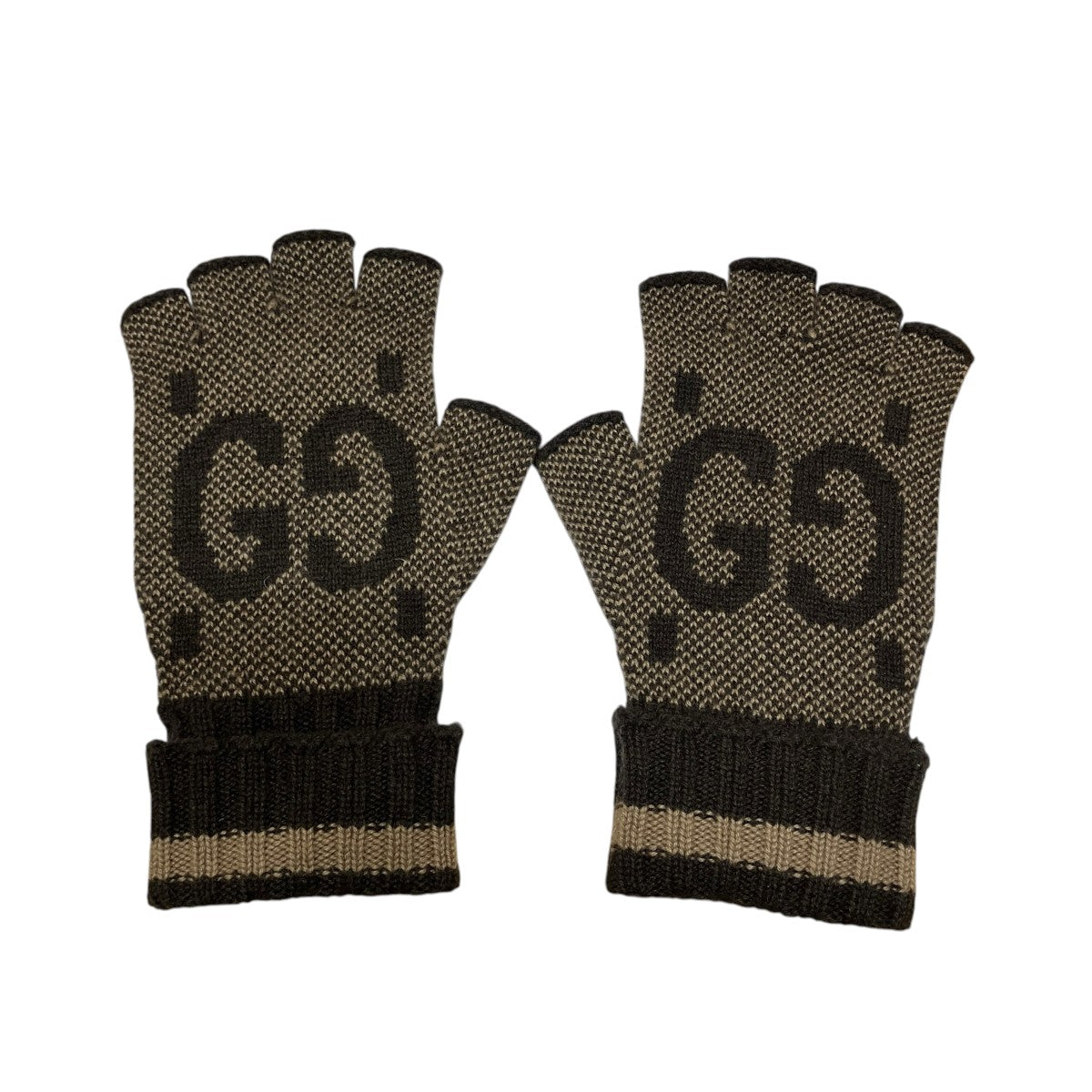GUCCI GGグラフィックフィンガーレスグローブ 古着・中古-2枚目のアイテム画像