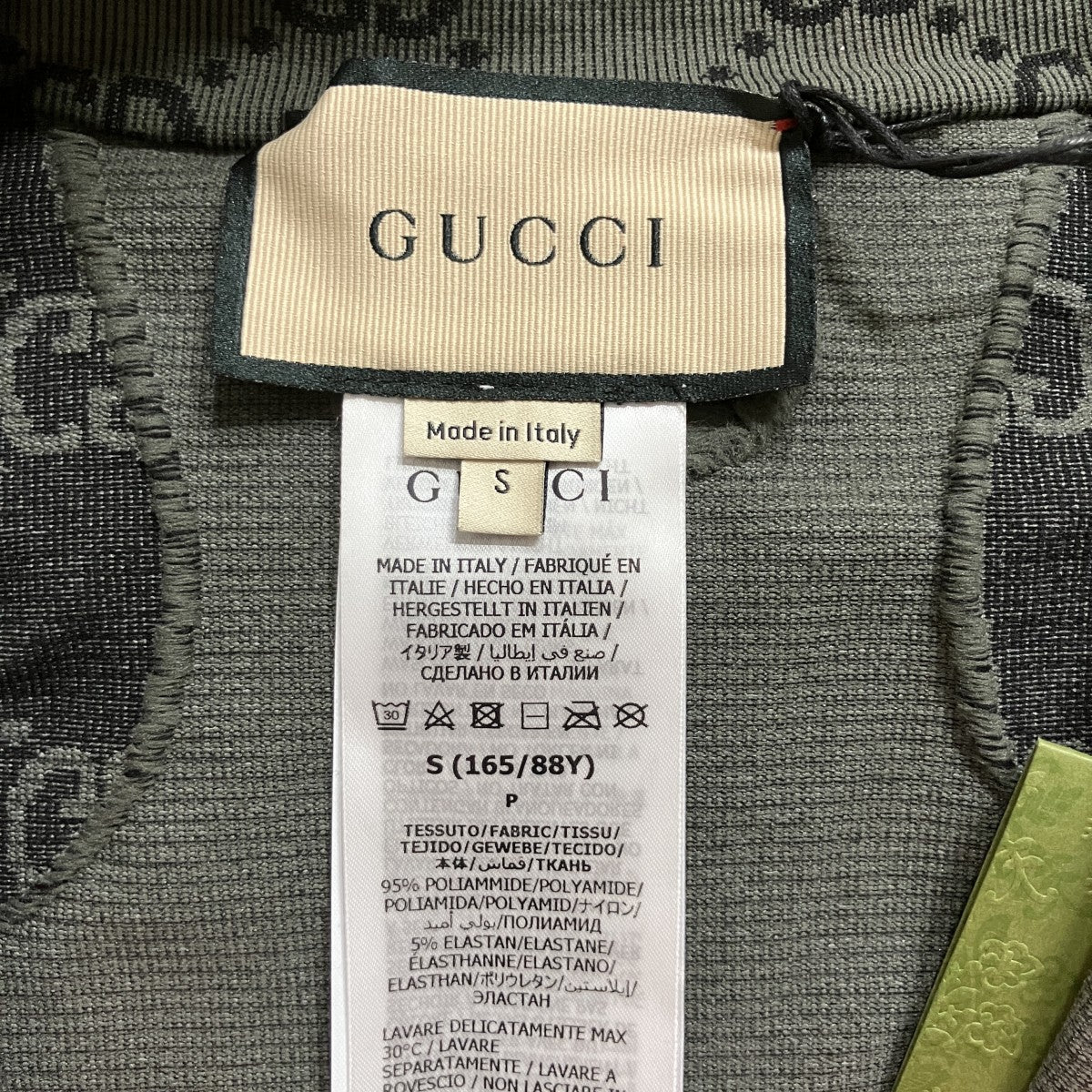 GUCCI(グッチ) GGモノグラムハーフジップスウェット 726373 ブラック