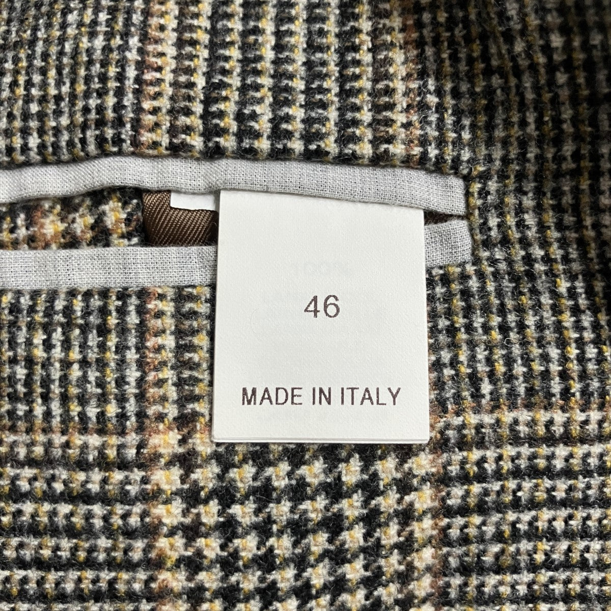 BRUNELLO CUCINELLI チェックウールテーラードジャケット 古着・中古-5枚目のアイテム画像