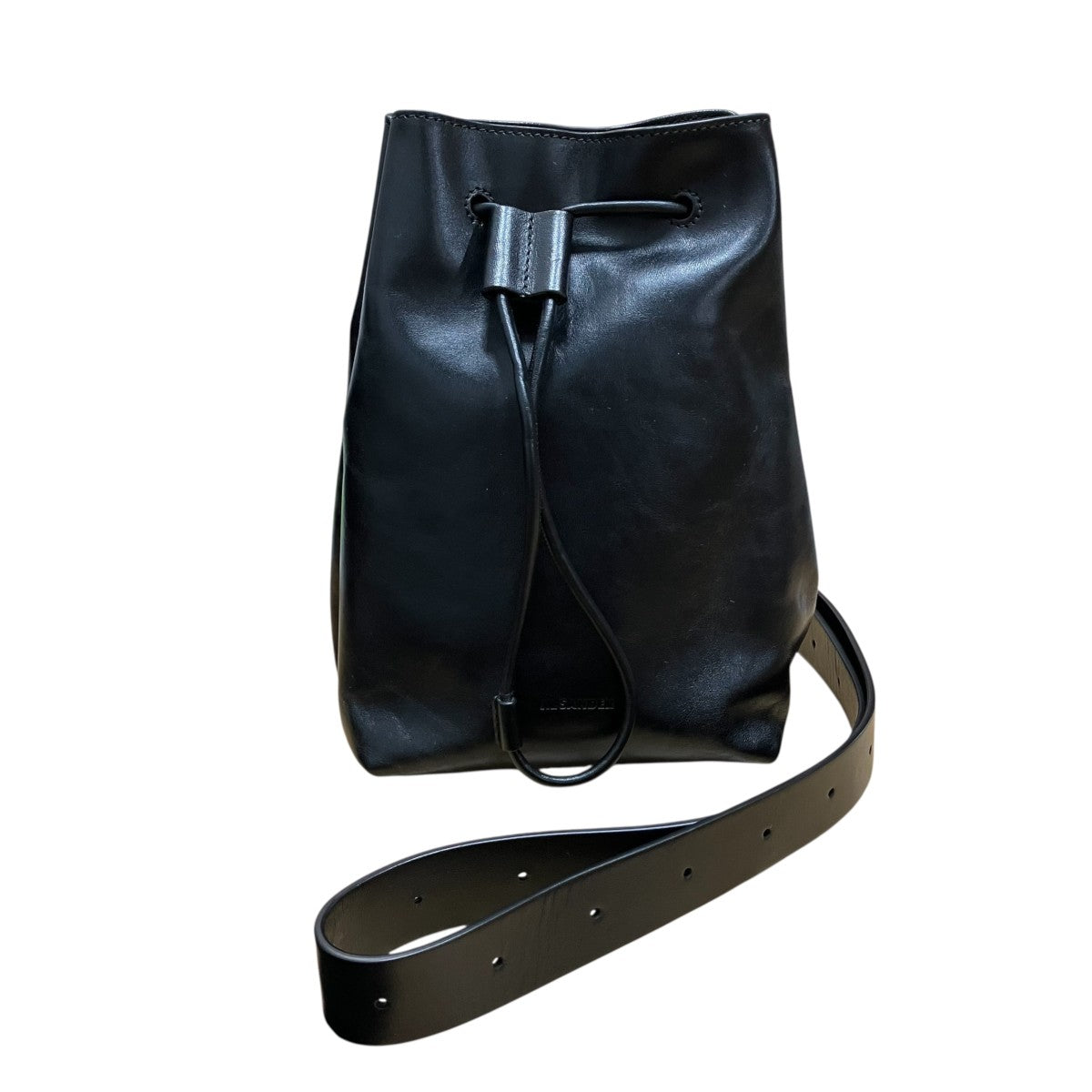 JIL SANDER ドローストリング巾着レザーバッグ 古着・中古-2枚目のアイテム画像