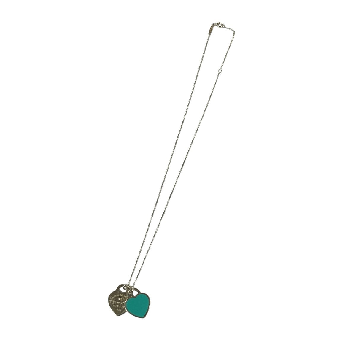 Tiffany ＆ Co． ダブルハートタグダイヤ付ペンダントネックレス 古着・中古-1枚目のアイテム画像