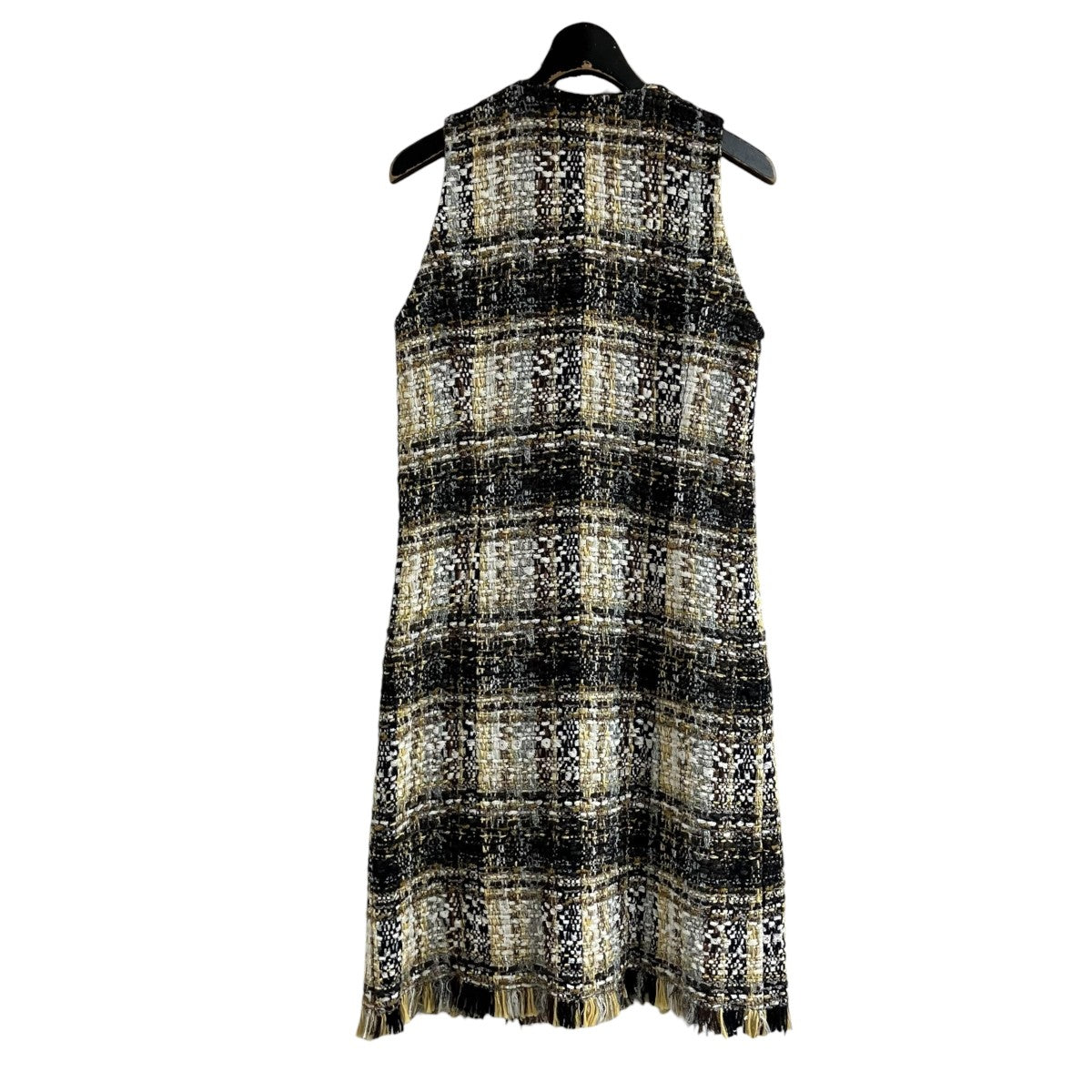 CHANEL ツイードノースリーブワンピース 古着・中古-3枚目のアイテム画像