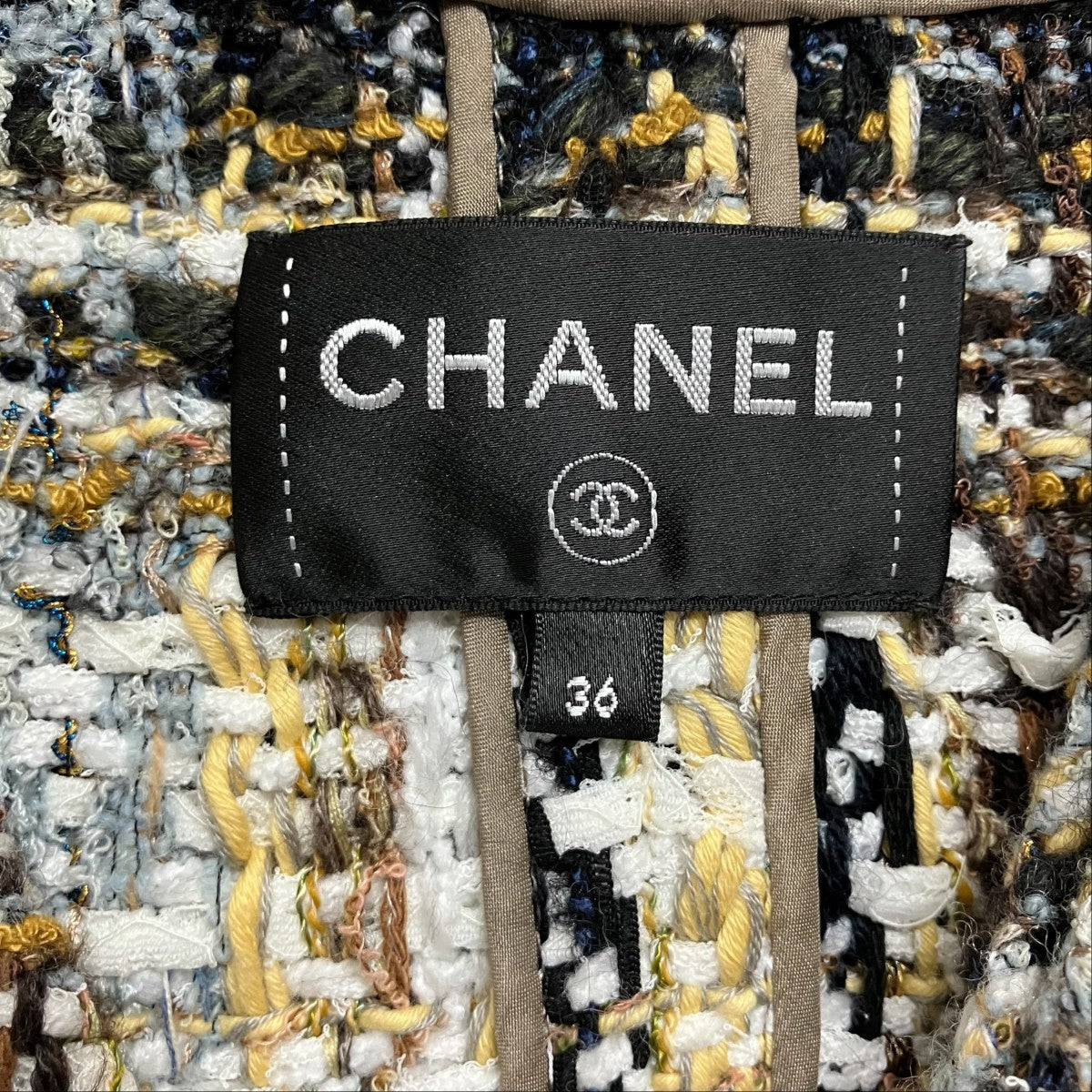 CHANEL ツイードノースリーブワンピース 古着・中古-5枚目のアイテム画像
