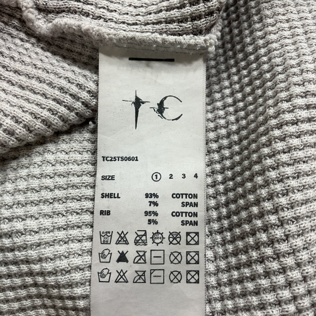THUG CLUB(サグクラブ) 長袖ポロシャツ TC25TS0601 グレー サイズ 1