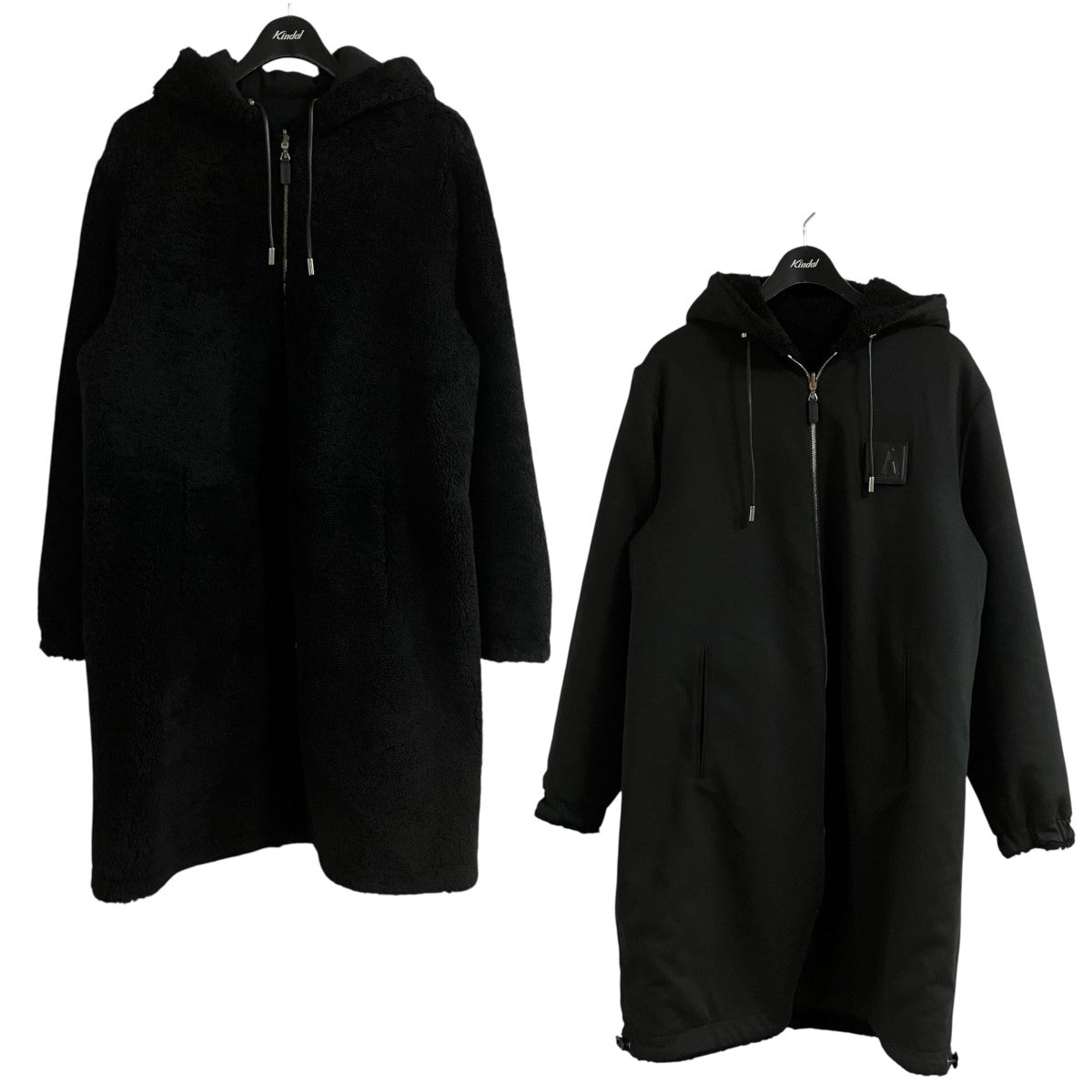EMPORIO ARMANI リバーシブルボアフーデッドコート 古着・中古-1枚目のアイテム画像