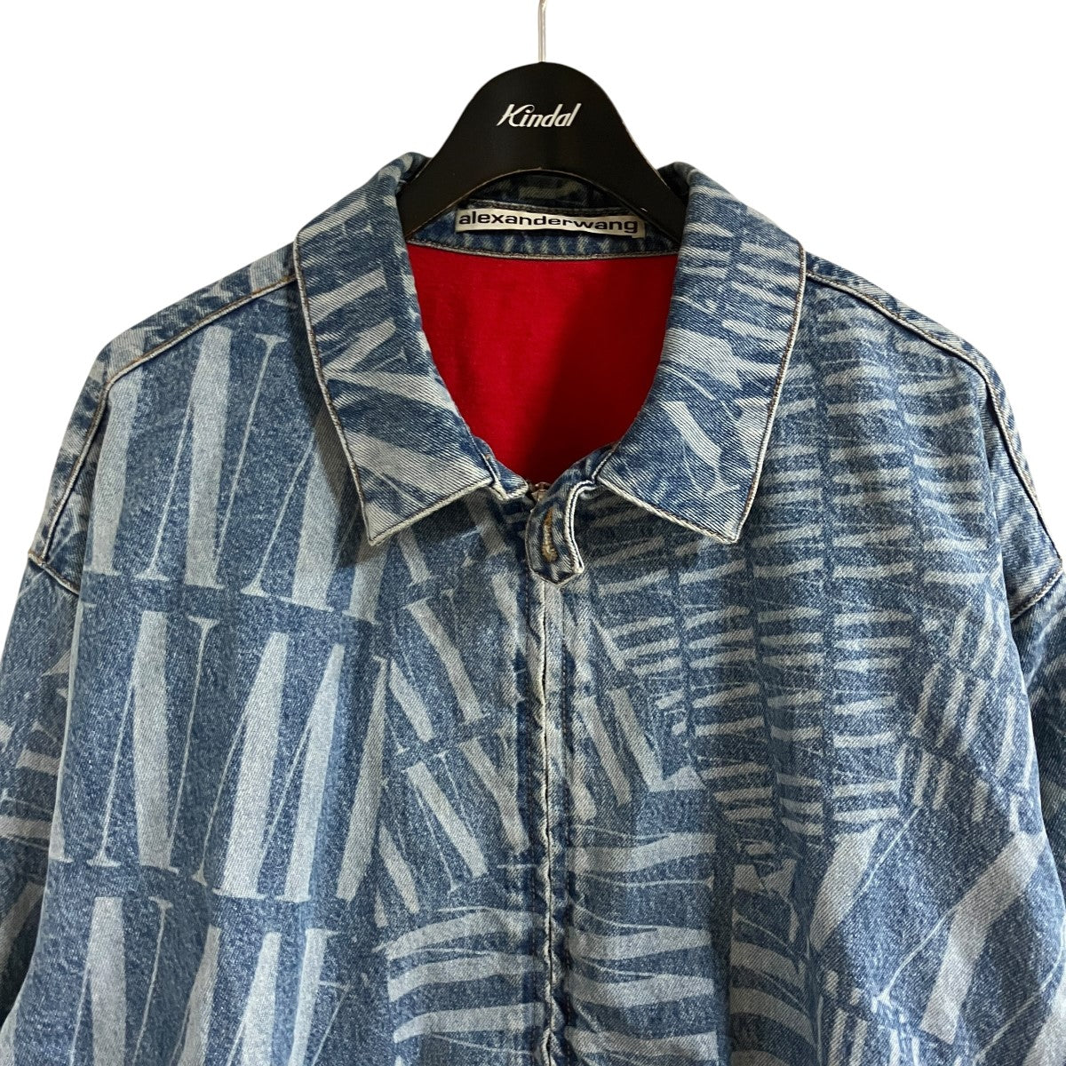 ALEXANDER WANG 総柄プリントデニムジャケット 古着・中古-2枚目のアイテム画像