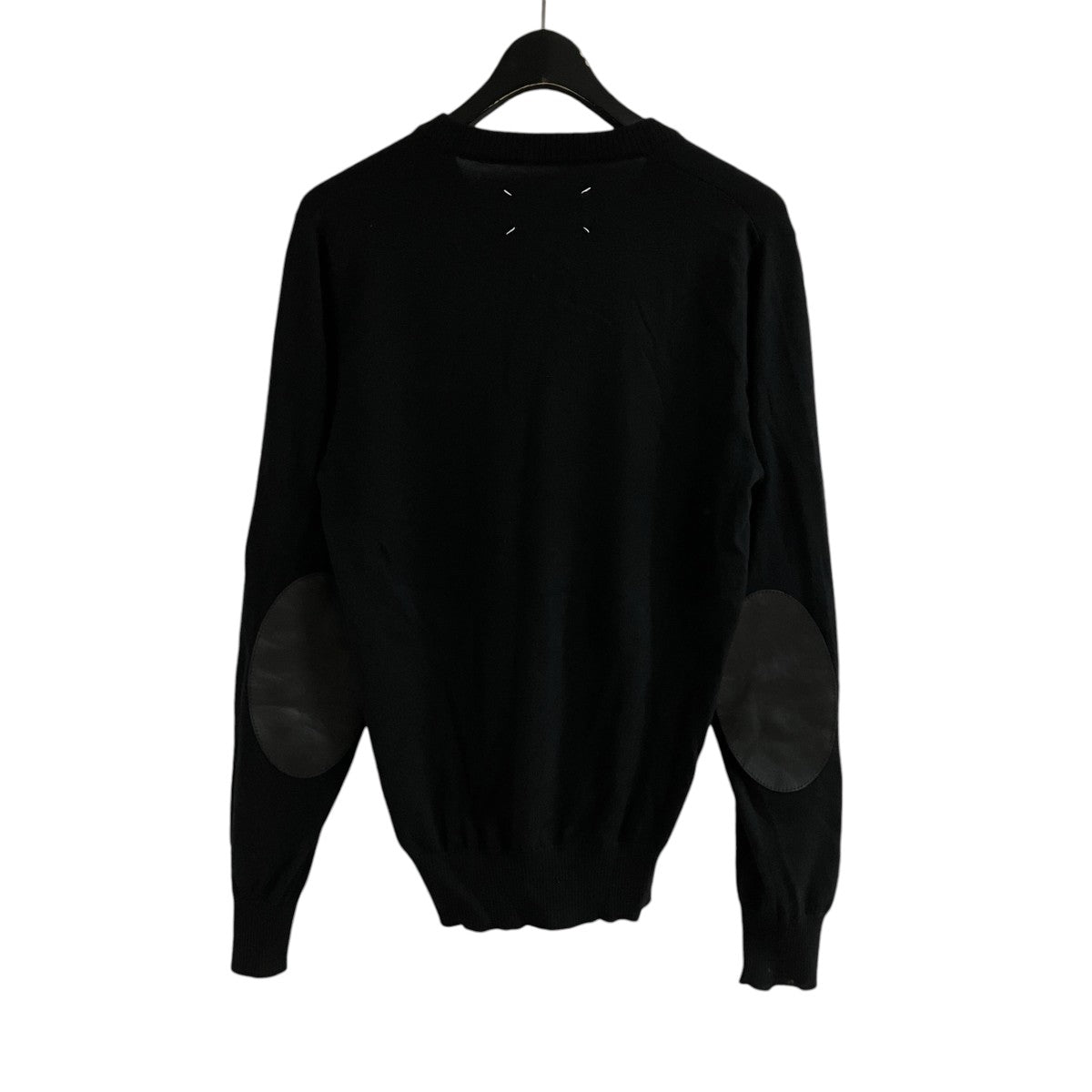 Maison Margiela Vネックエルボーパッチニット 古着・中古-3枚目のアイテム画像