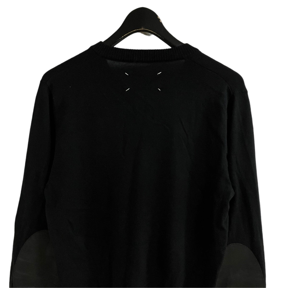 Maison Margiela Vネックエルボーパッチニット 古着・中古-4枚目のアイテム画像