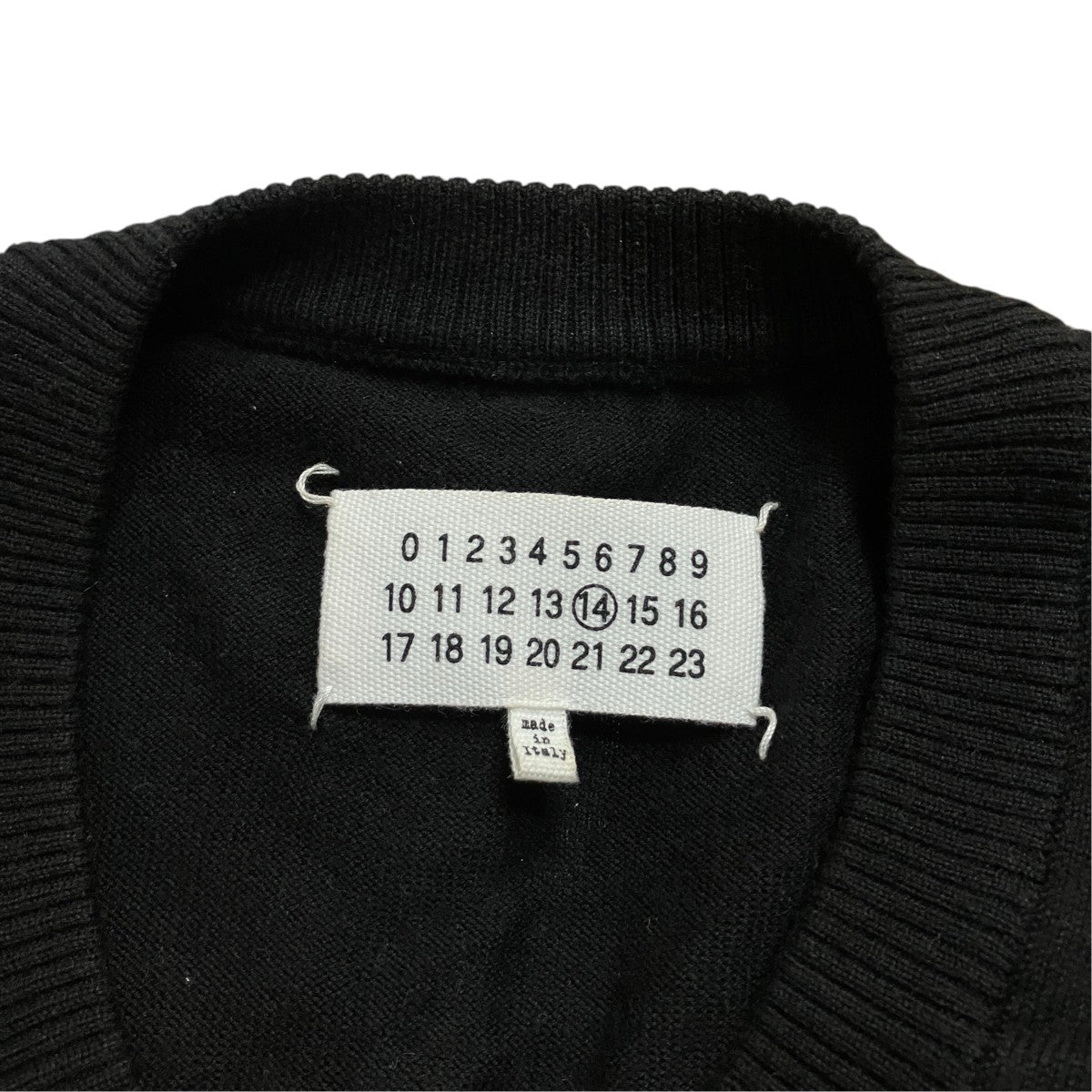 Maison Margiela Vネックエルボーパッチニット 古着・中古-5枚目のアイテム画像