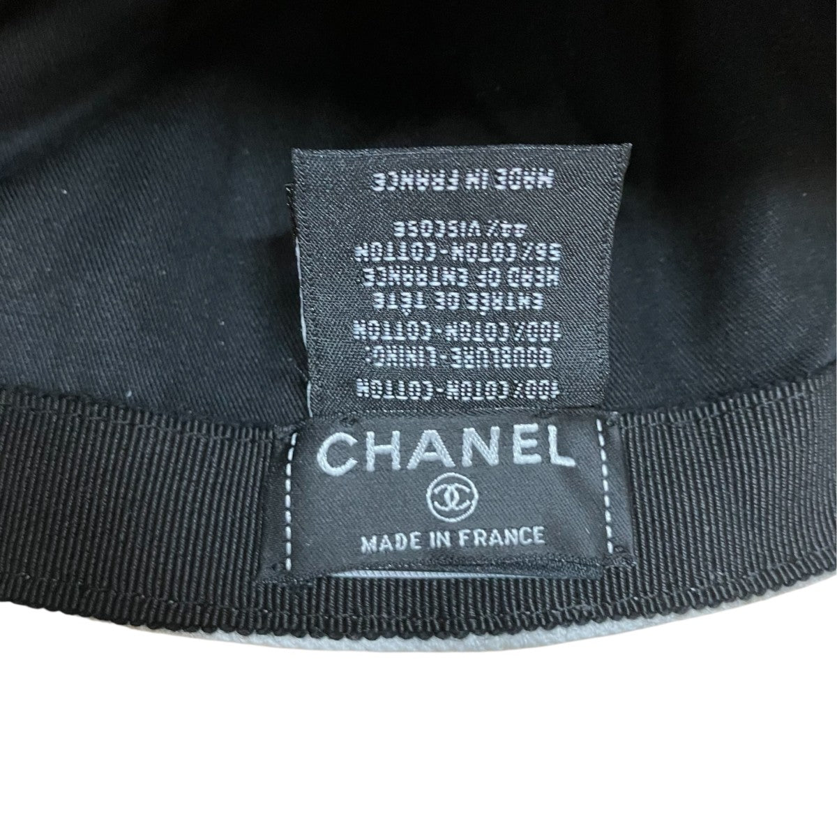 CHANEL(シャネル) ココマーク キャップ ホワイト×ブラック サイズ