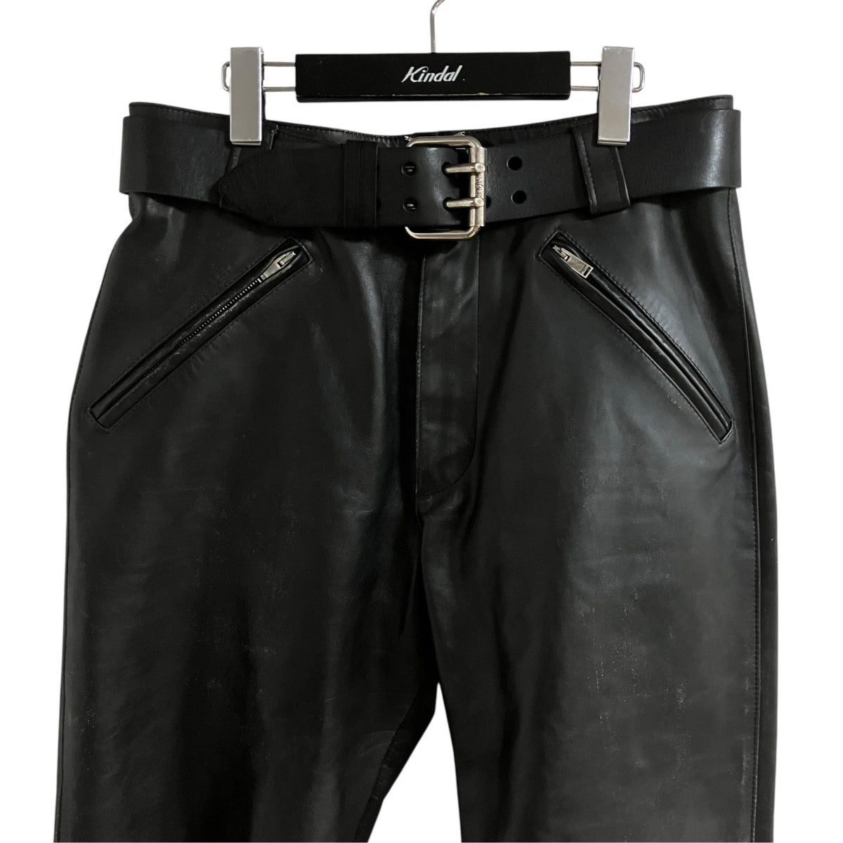 Saint Laurent Paris レザーパンツ 古着・中古-2枚目のアイテム画像