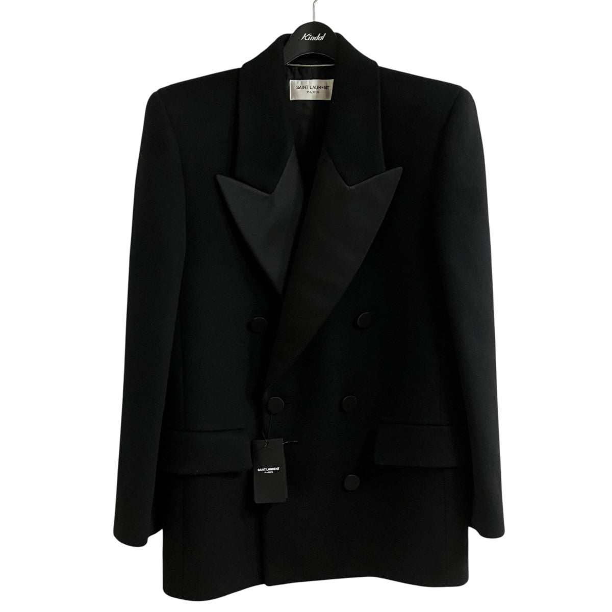 Saint Laurent Paris ダブルブレスドウールスモーキングジャケット 古着・中古-1枚目のアイテム画像