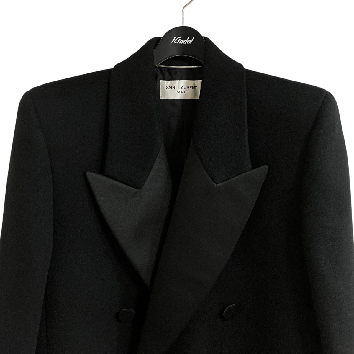Saint Laurent Paris ダブルブレスドウールスモーキングジャケット 古着・中古-2枚目のアイテム画像