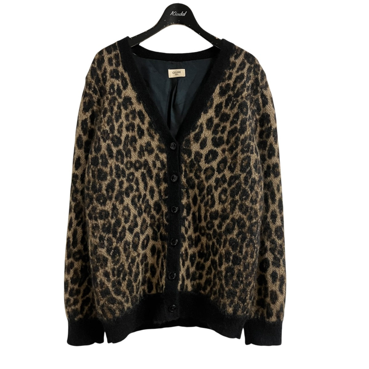 CELINE(セリーヌ) レオパードモヘア混カーディガン 2A655985D ベージュ