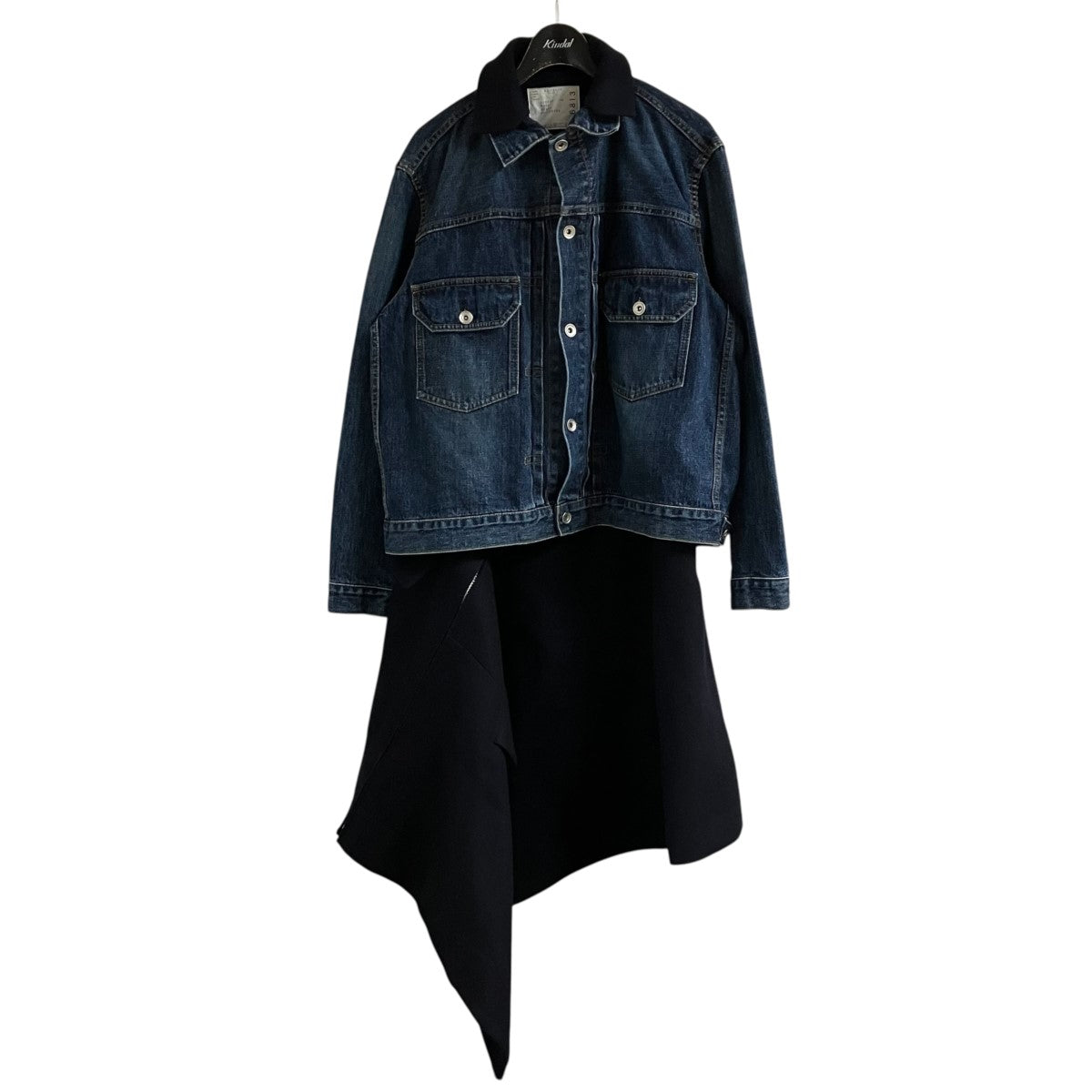 sacai デニムドッキングドレス 古着・中古-1枚目のアイテム画像