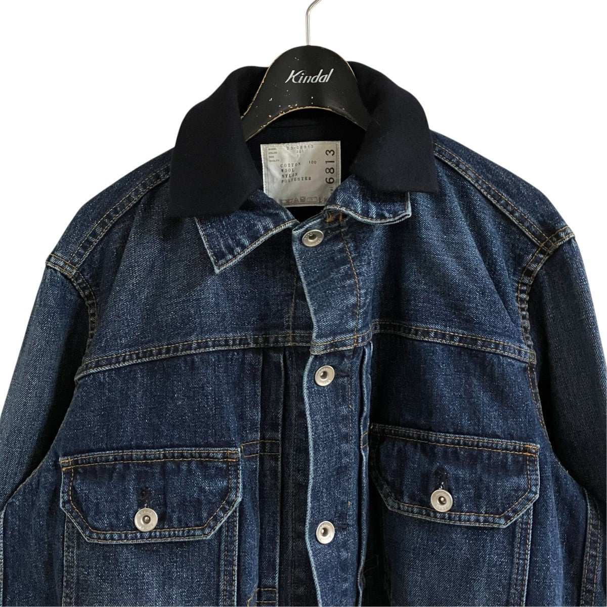sacai デニムドッキングドレス 古着・中古-2枚目のアイテム画像