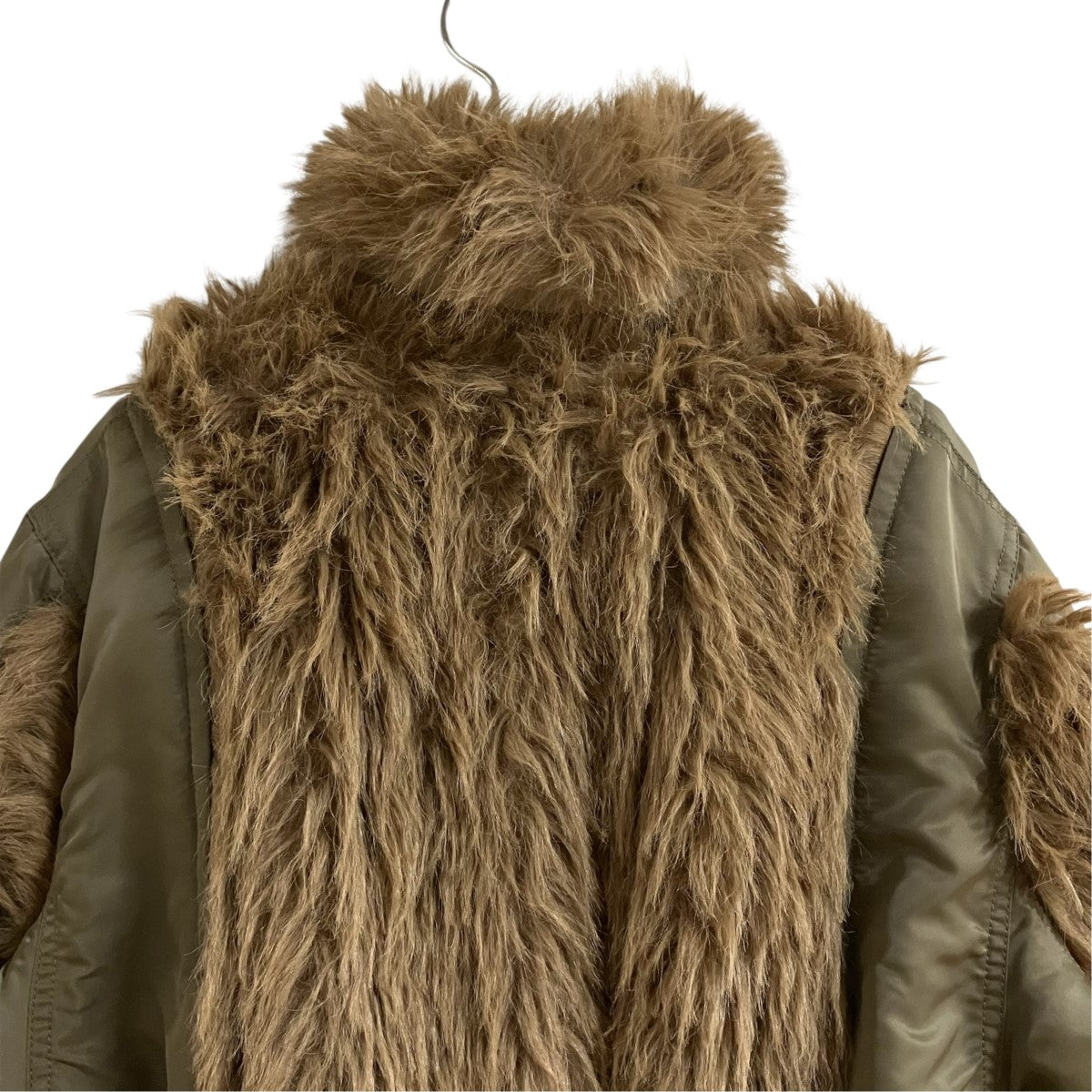 sacai フォックスファーナイロンジャケット 古着・中古-4枚目のアイテム画像