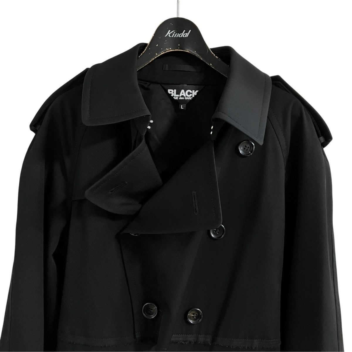 BLACK COMME des GARCONS 切替トレンチコート 古着・中古-2枚目のアイテム画像