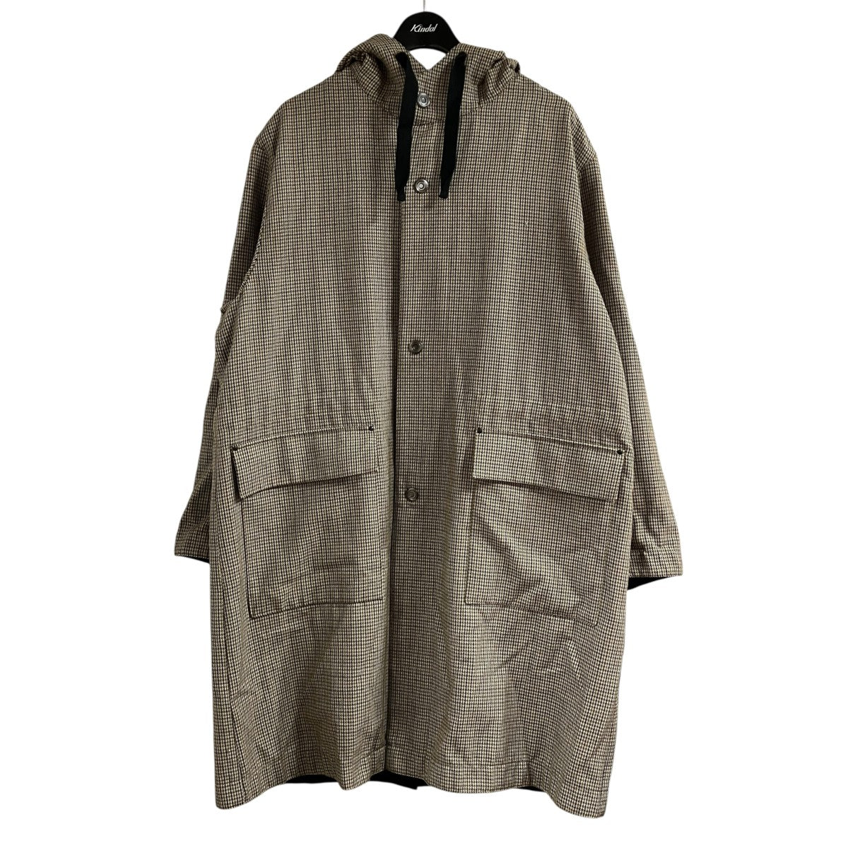 MACKINTOSH ハウンドトゥースフーデッドコート 古着・中古-1枚目のアイテム画像