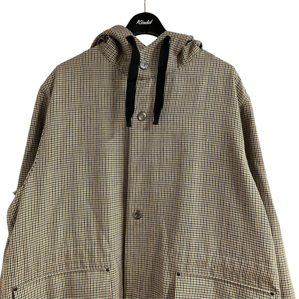 MACKINTOSH ハウンドトゥースフーデッドコート 古着・中古-2枚目のアイテム画像