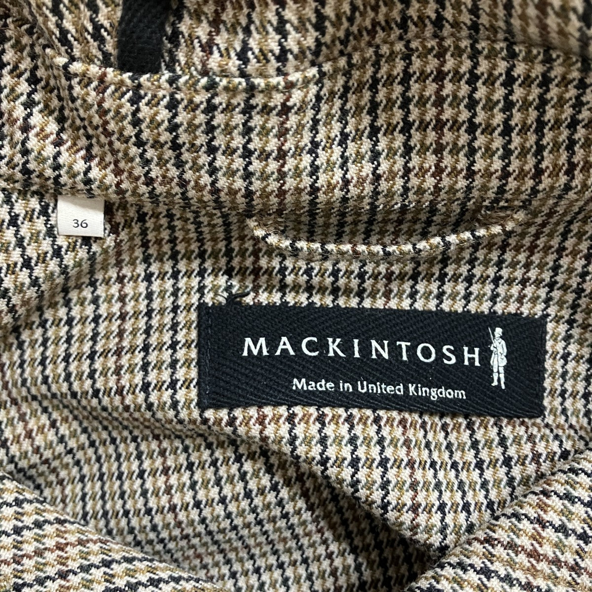MACKINTOSH ハウンドトゥースフーデッドコート 古着・中古-5枚目のアイテム画像