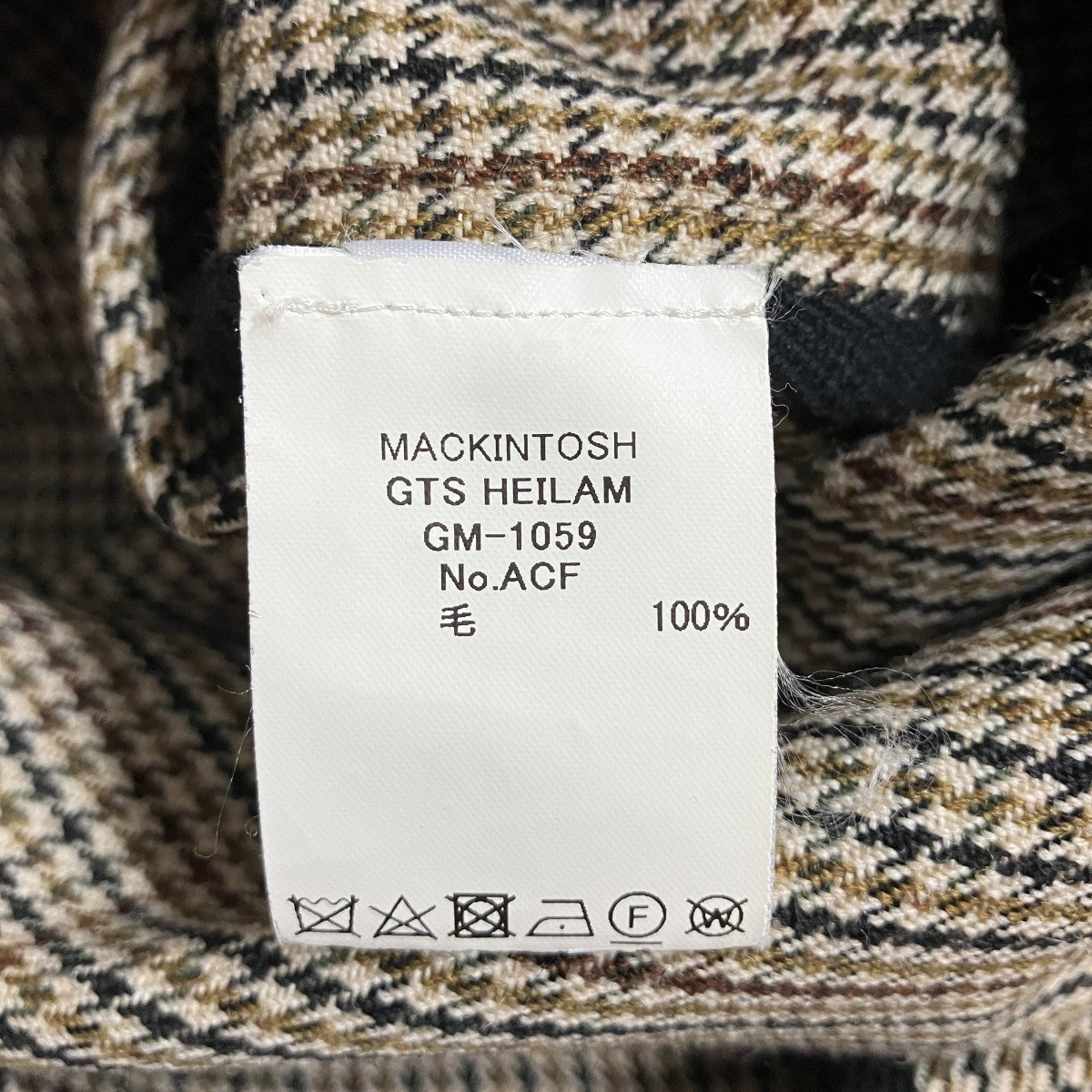 MACKINTOSH ハウンドトゥースフーデッドコート 古着・中古-6枚目のアイテム画像