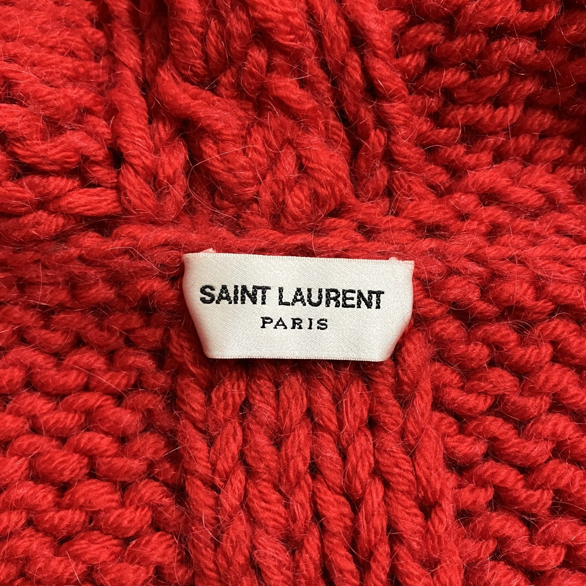Saint Laurent Paris ケーブルニットフーデッドカーディガン 古着・中古-5枚目のアイテム画像