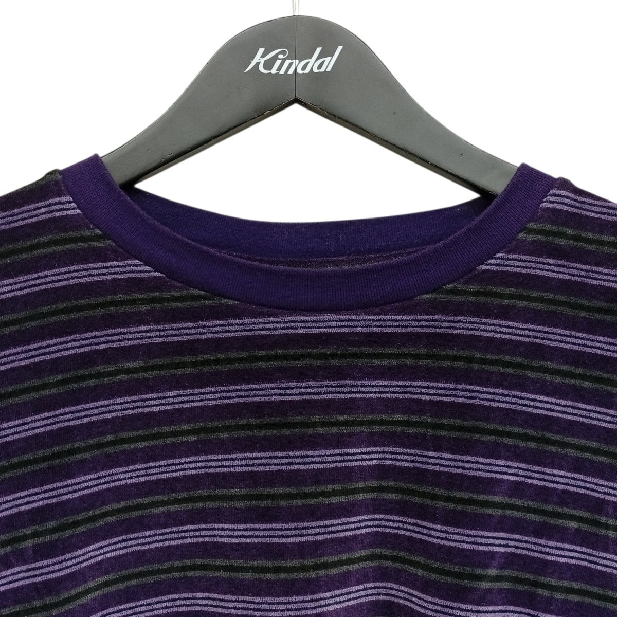 Needles Crew Neck Tee ベロアボーダーロングスリーブTシャツTY397 L/S 古着・中古-5枚目のアイテム画像