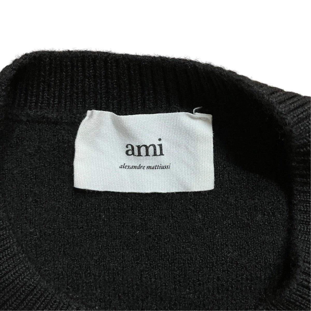 AMI Alexandre Mattiussi パッチクルーネックニット 古着・中古-5枚目のアイテム画像