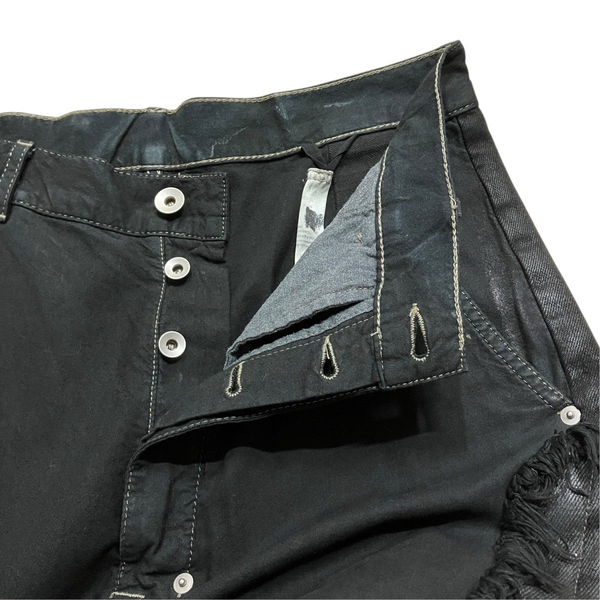 RICK OWENS コーティングフレアデニムパンツ 古着・中古-5枚目のアイテム画像