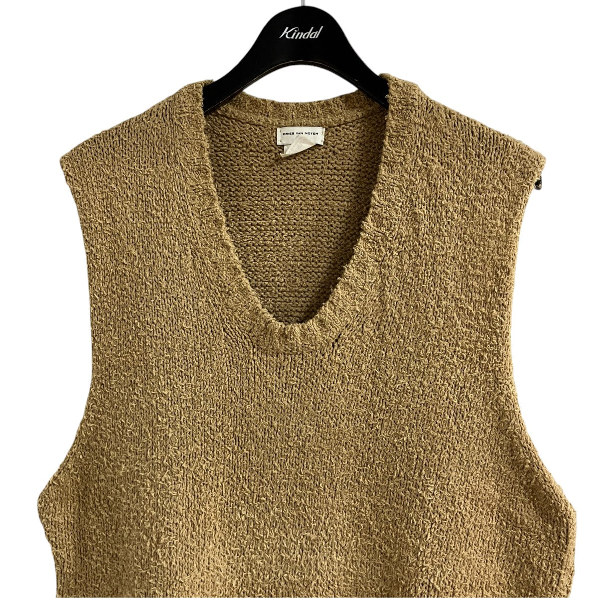 DRIES VAN NOTEN コットンニットベスト 古着・中古-2枚目のアイテム画像