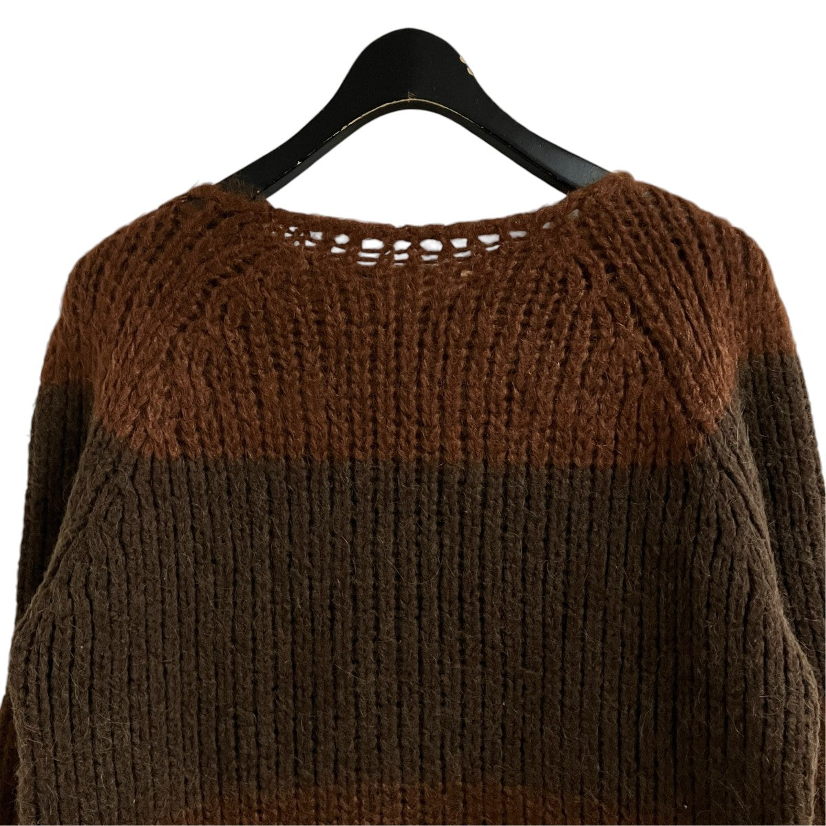 DRIES VAN NOTEN バイカラーニット セーター 古着・中古-4枚目のアイテム画像