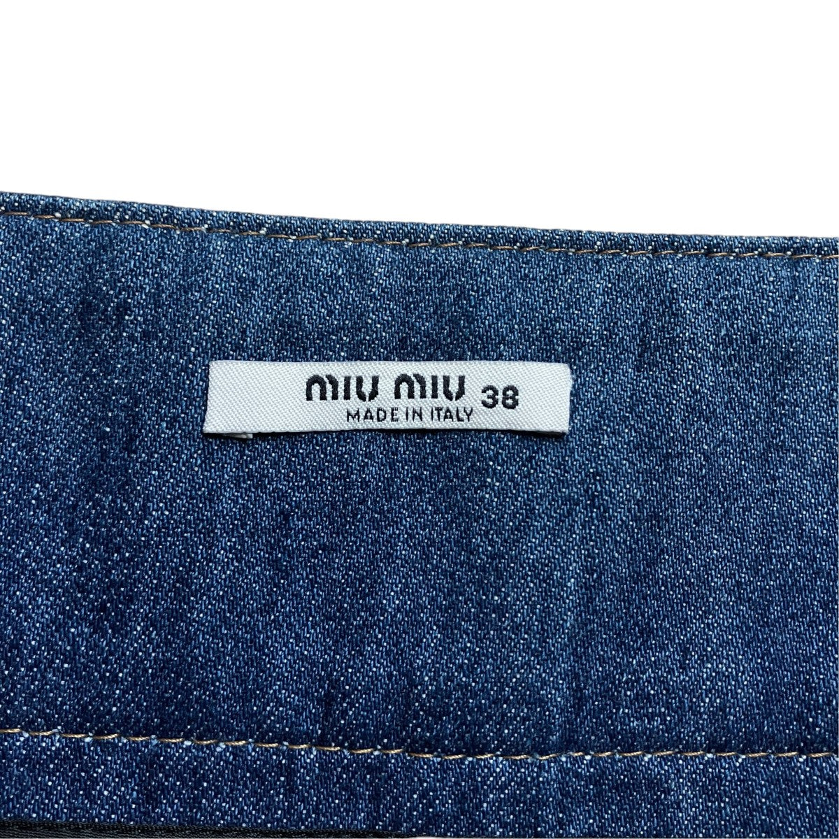 MIU MIU デニムロングスカート 古着・中古-6枚目のアイテム画像