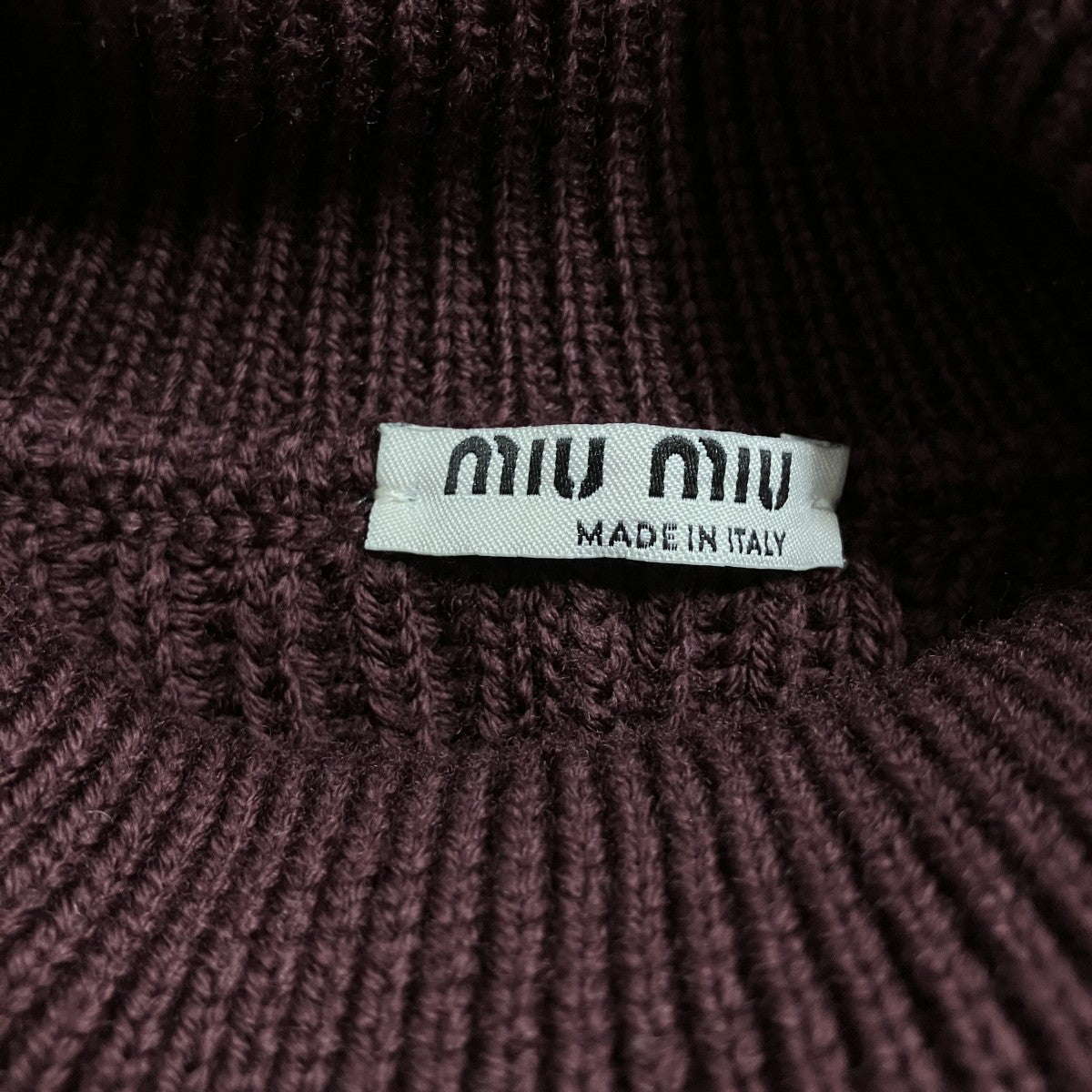 MIU MIU ウールモックネックニット 古着・中古-5枚目のアイテム画像