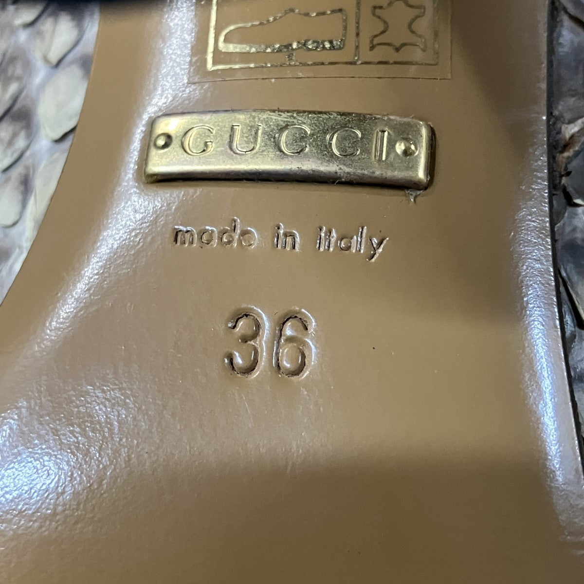 GUCCI パイソンロングブーツ 古着・中古-7枚目のアイテム画像